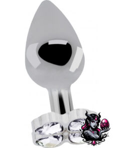 Alternative view of Lucky diamond plug 9,5cm - plata