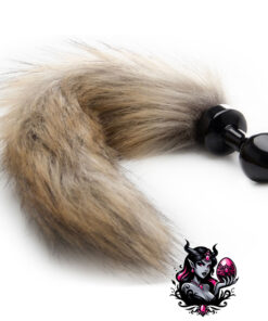 Plug anal cola de zorro negro