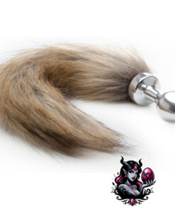 Plug anal cola de zorro plata