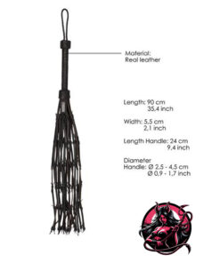 Alternative view of Flogger de cuero natural y adornos de alambre