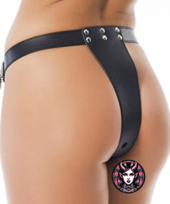 Alternative view of Bondage Play Arnés de castidad con plug anal